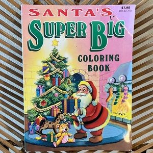 Santa's Super Big Coloring Book 1993 Vintage Creative Child Press Christmas